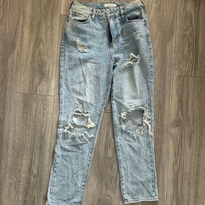 PacSun Light Blue Distressed Flare Jeans on